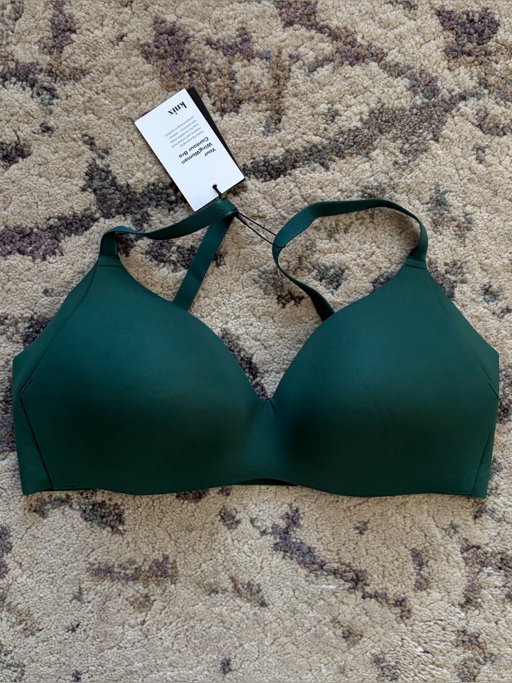 knix Forest Green Wireless T-Shirt Bra